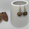 Golden Butterfly Pumpkin Earrings - Image 2