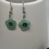 Green Flower Earrings