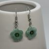 Green Flower Earrings - Image 2